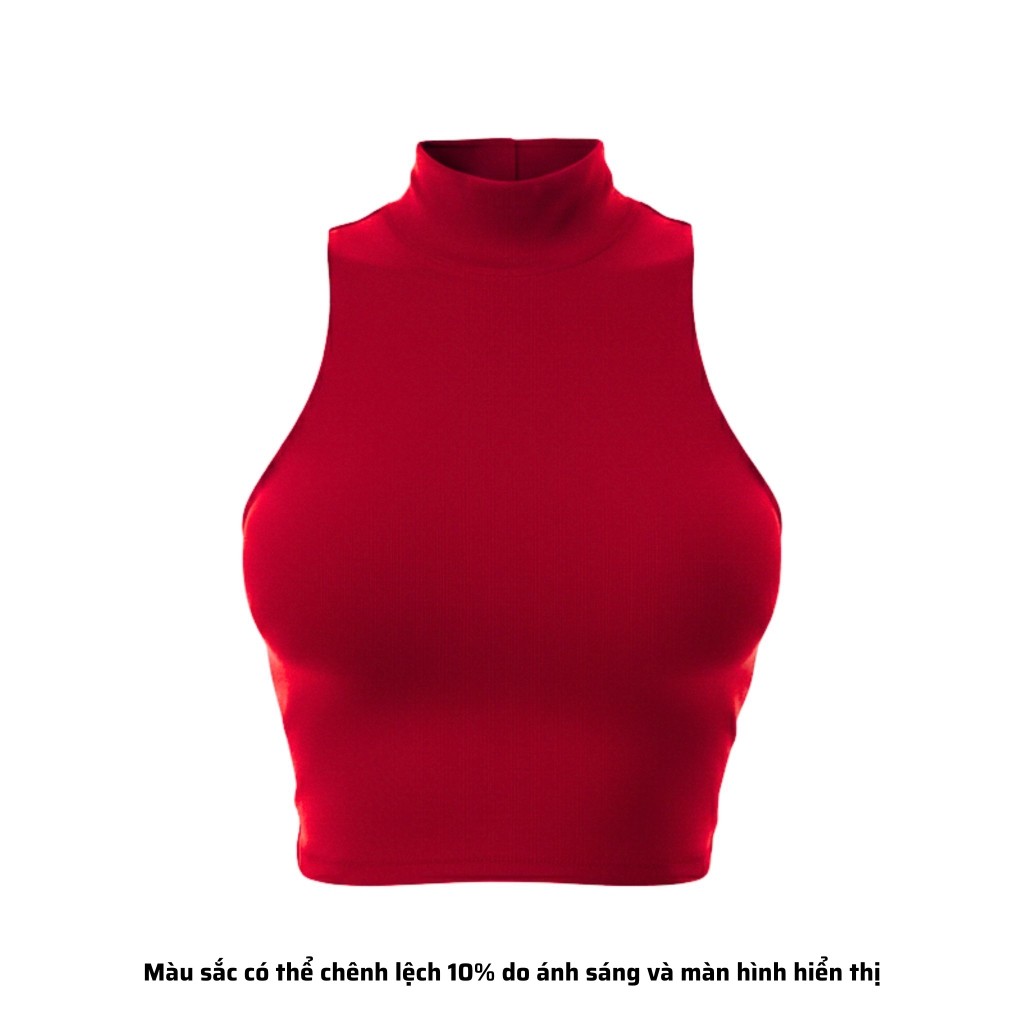CL - Áo Croptop Cổ Lọ Trơn Thun Borip Co Dãn Giãn 4 Chiều