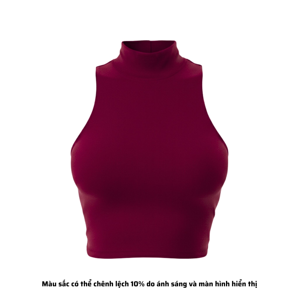 CL - Áo Croptop Cổ Lọ Trơn Thun Borip Co Dãn Giãn 4 Chiều