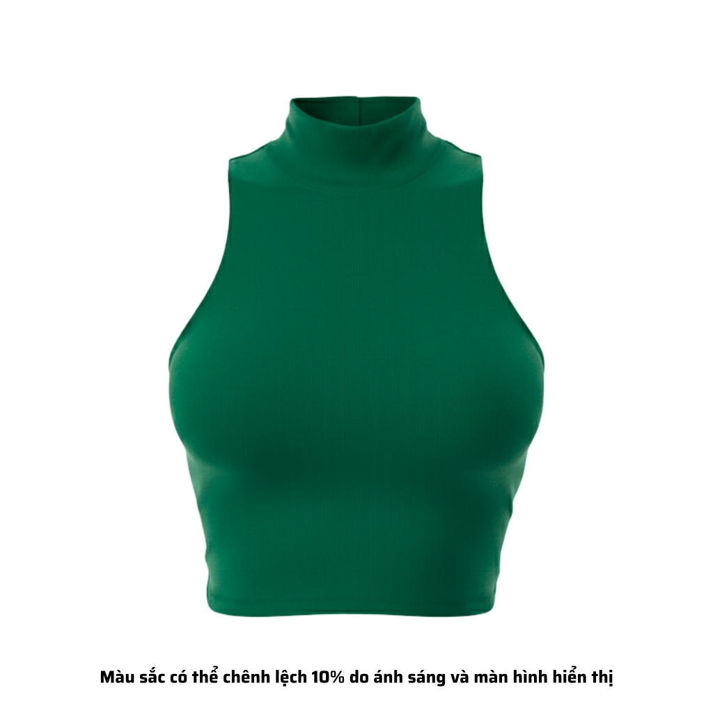 CL - Áo Croptop Cổ Lọ Trơn Thun Borip Co Dãn Giãn 4 Chiều