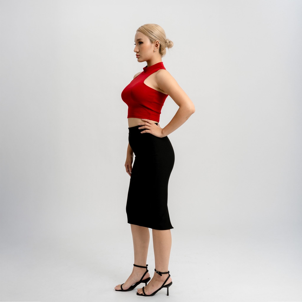 CL - Áo Croptop Cổ Lọ Trơn Thun Borip Co Dãn Giãn 4 Chiều