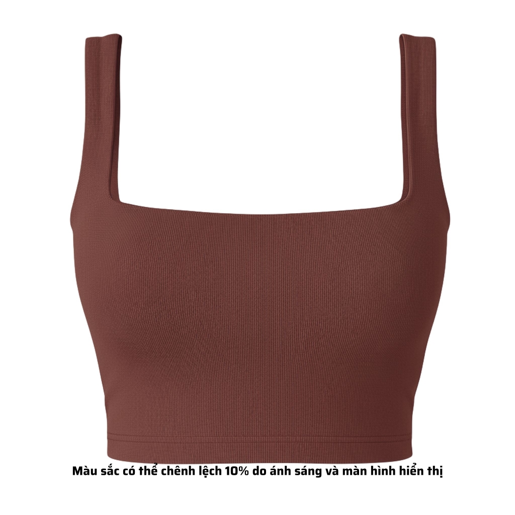 A6 - Áo Hai Dây Bảng To 3cm  Croptop 2 Lớp Thun Cotton Borip