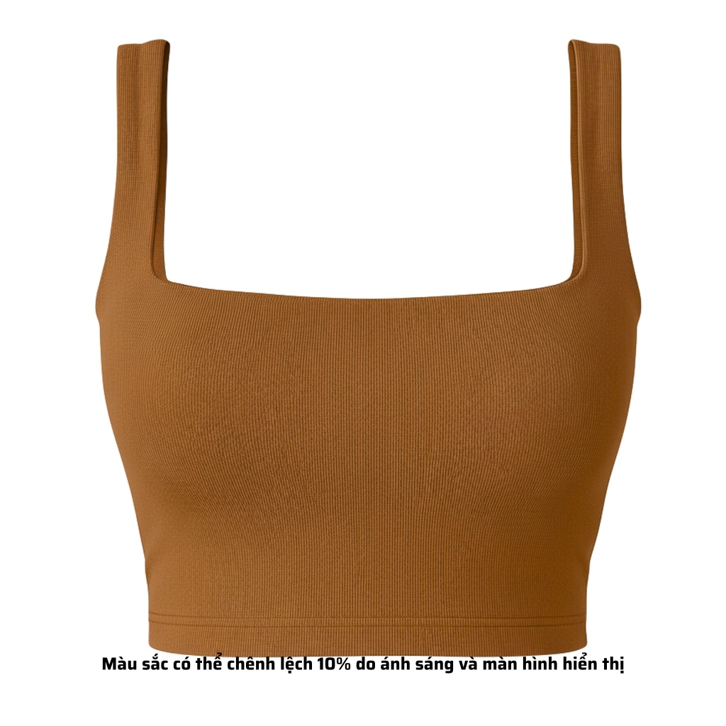 A6 - Áo Hai Dây Bảng To 3cm  Croptop 2 Lớp Thun Cotton Borip