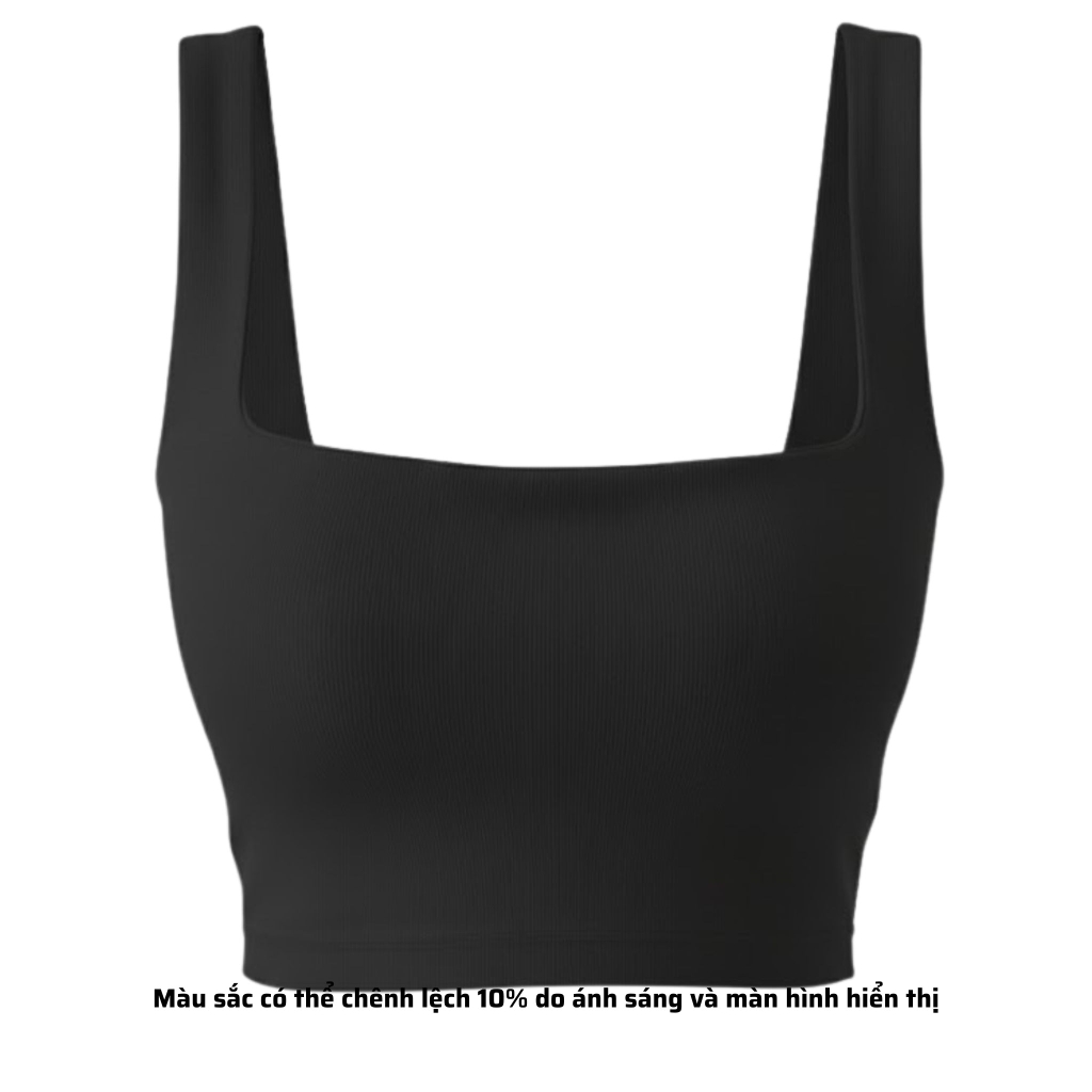 A6 - Áo Hai Dây Bảng To 3cm  Croptop 2 Lớp Thun Cotton Borip