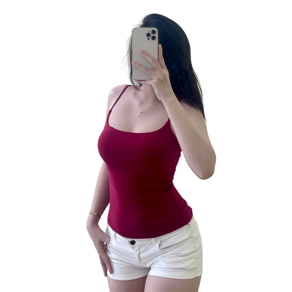 A24 - Áo 2 Dây Dáng Dài Co Giãn 4 chiều Thun Cotton Borip