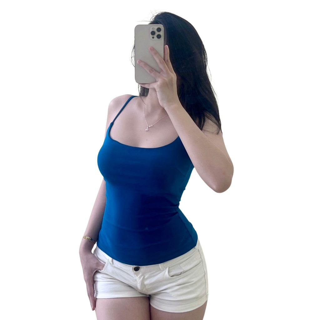 A24 - Áo 2 Dây Dáng Dài Co Giãn 4 chiều Thun Cotton Borip