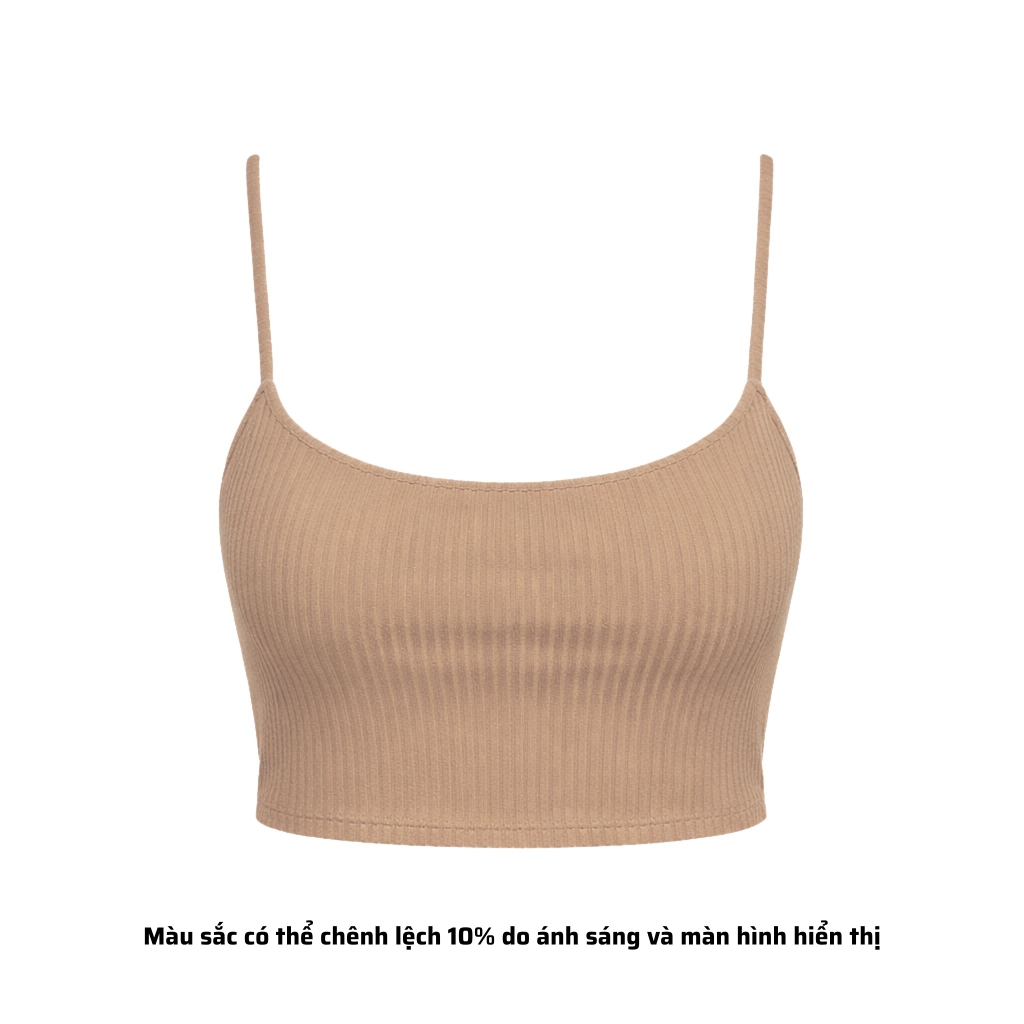 AD - Áo Croptop 2 Dây Thun Gân Có Đệm Mút