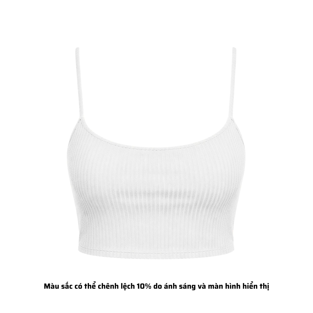 AD - Áo Croptop 2 Dây Thun Gân Có Đệm Mút