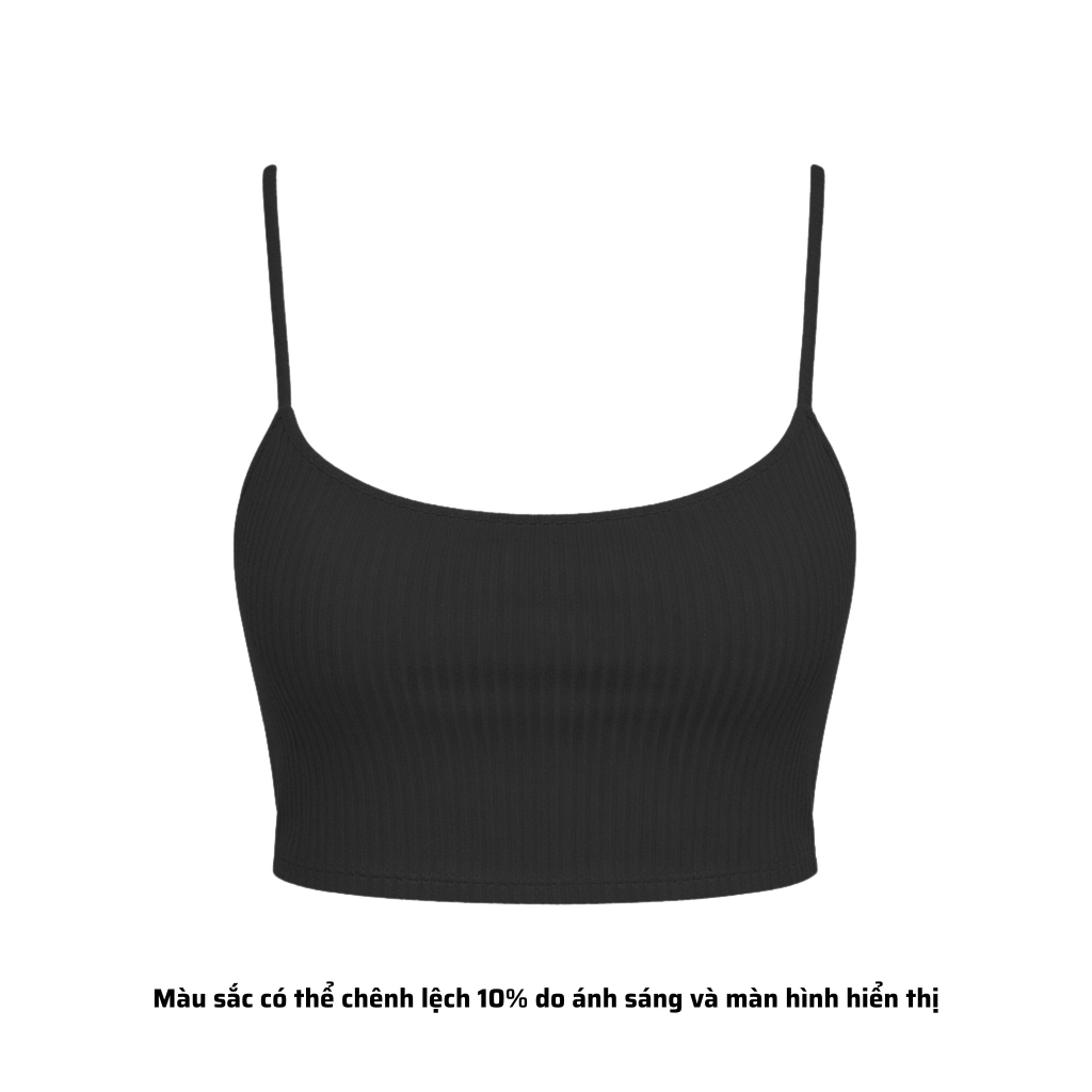 AD - Áo Croptop 2 Dây Thun Gân Có Đệm Mút