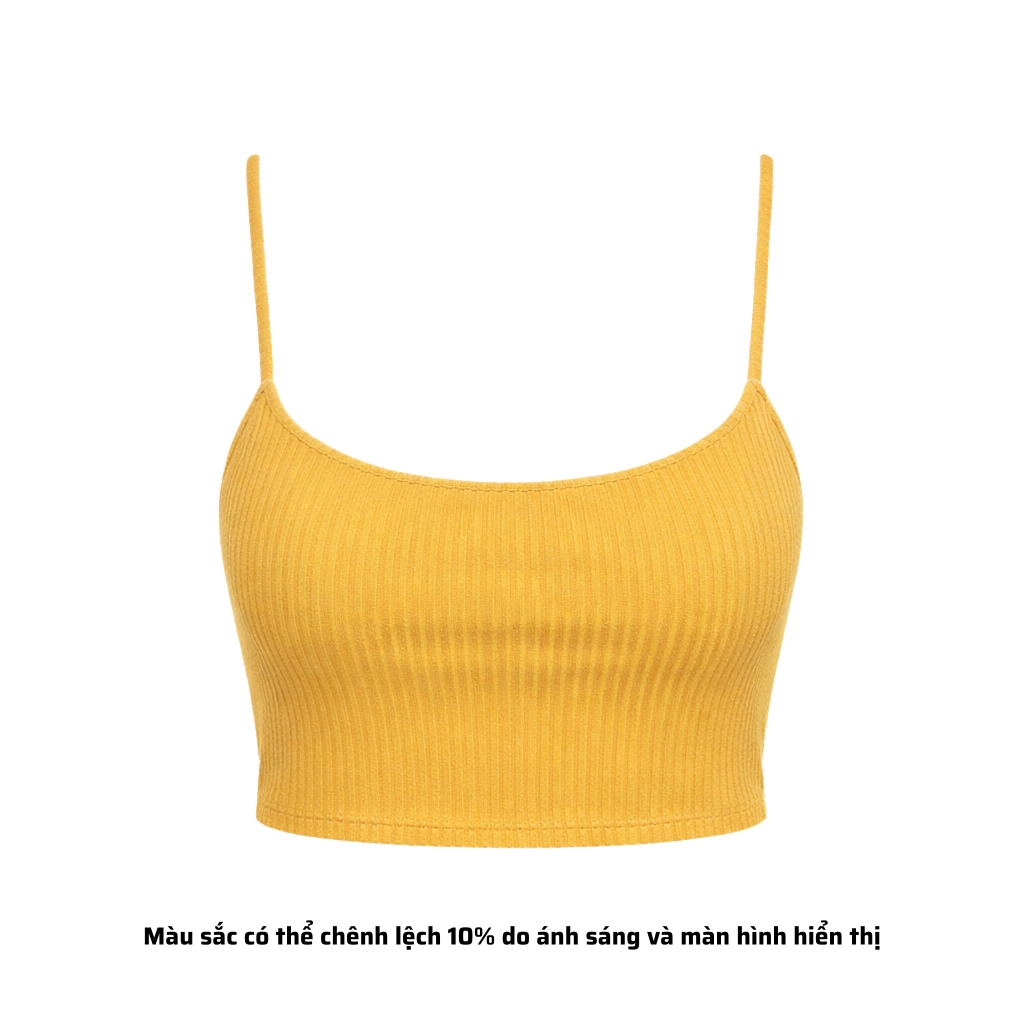 AD - Áo Croptop 2 Dây Thun Gân Có Đệm Mút