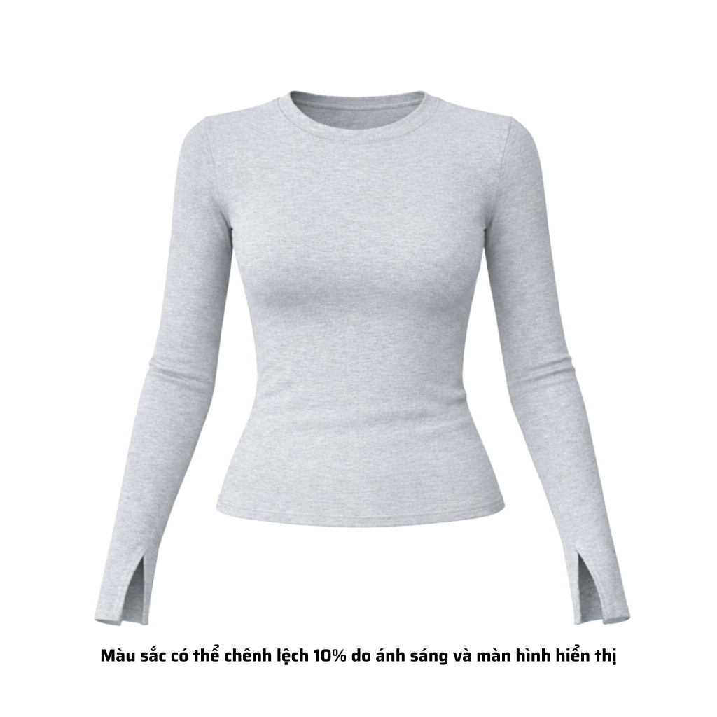 A22 - Áo Dài Tay Xẻ Thân Dài 7 Màu Thun Cotton Borip