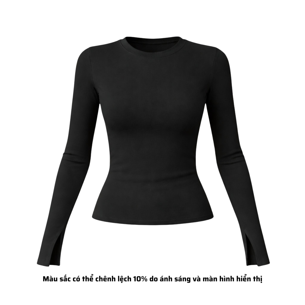A22 - Áo Dài Tay Xẻ Thân Dài 7 Màu Thun Cotton Borip