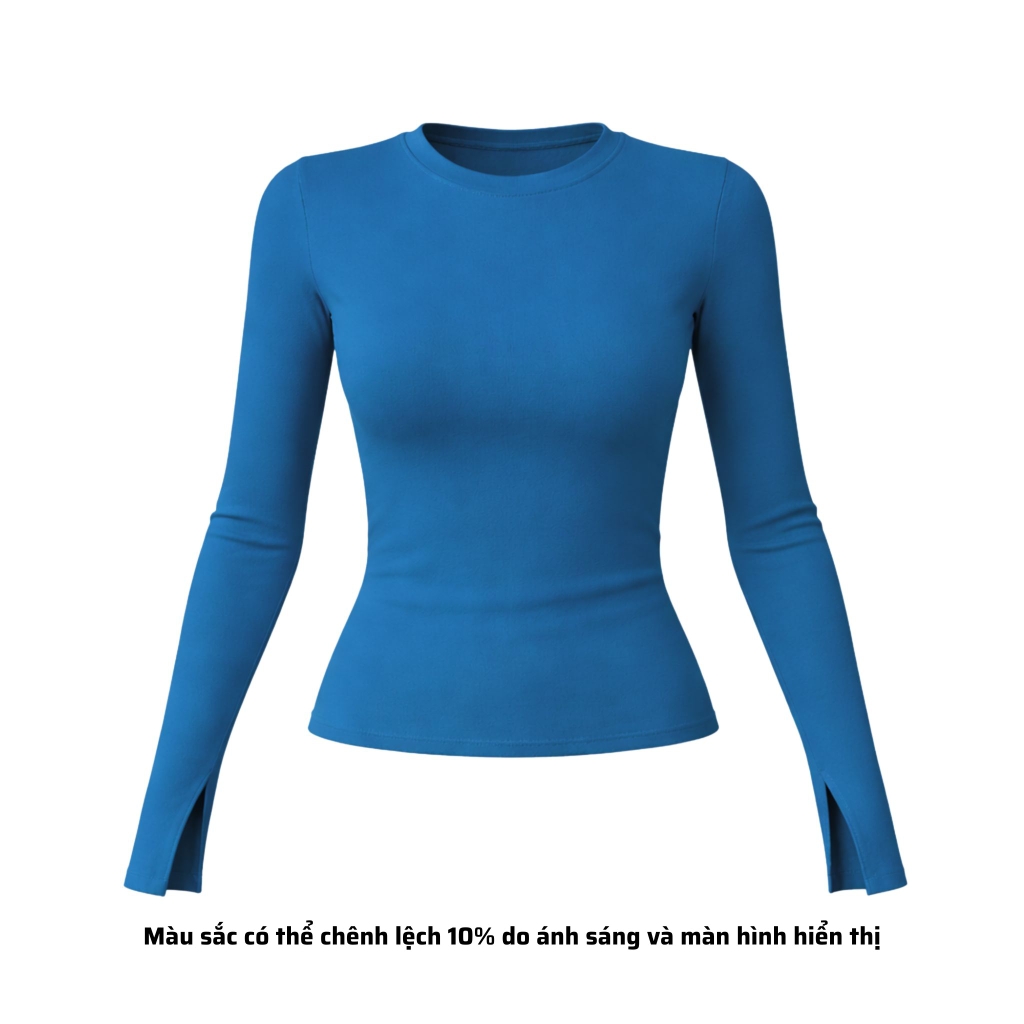 A22 - Áo Dài Tay Xẻ Thân Dài 7 Màu Thun Cotton Borip