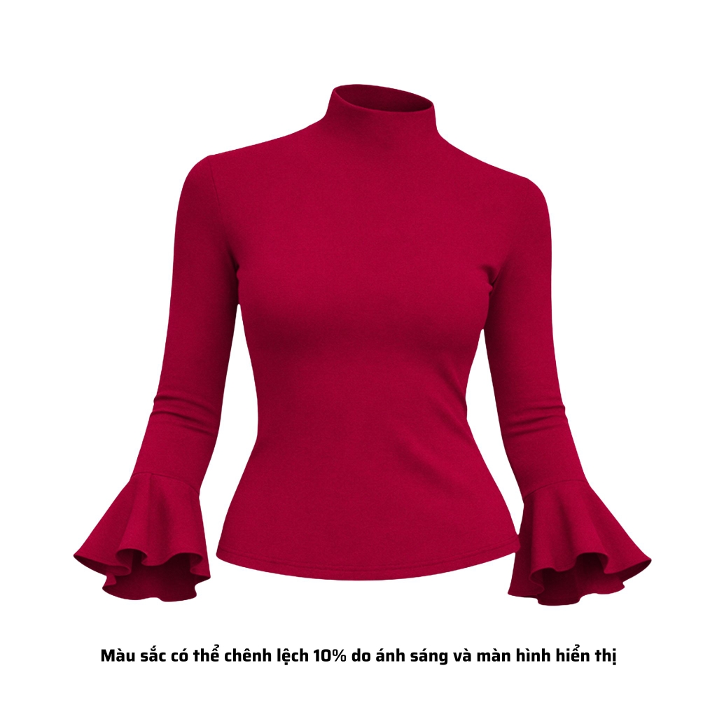 A40 - Áo Cổ Trụ Dài Tay Loe