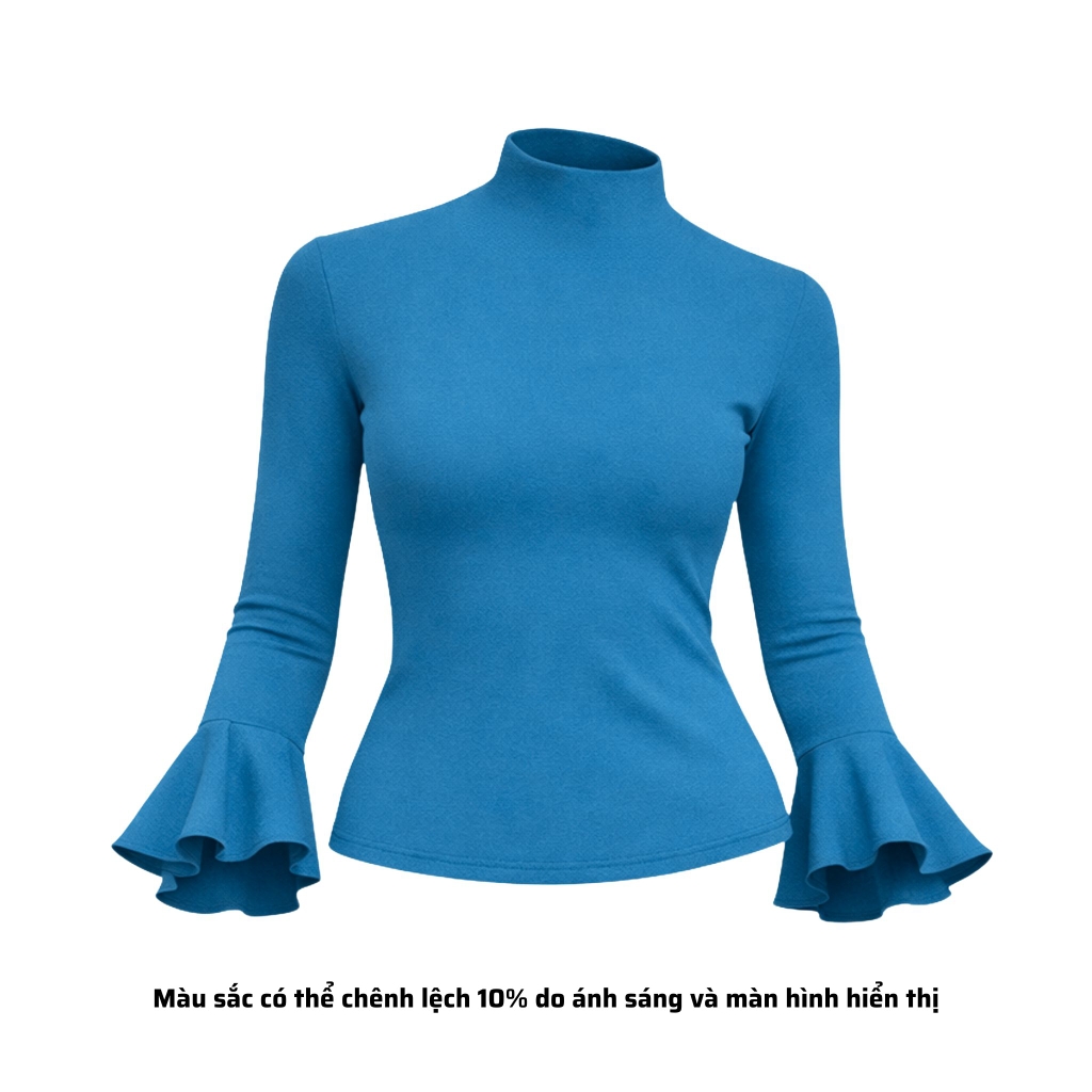 A40 - Áo Cổ Trụ Dài Tay Loe