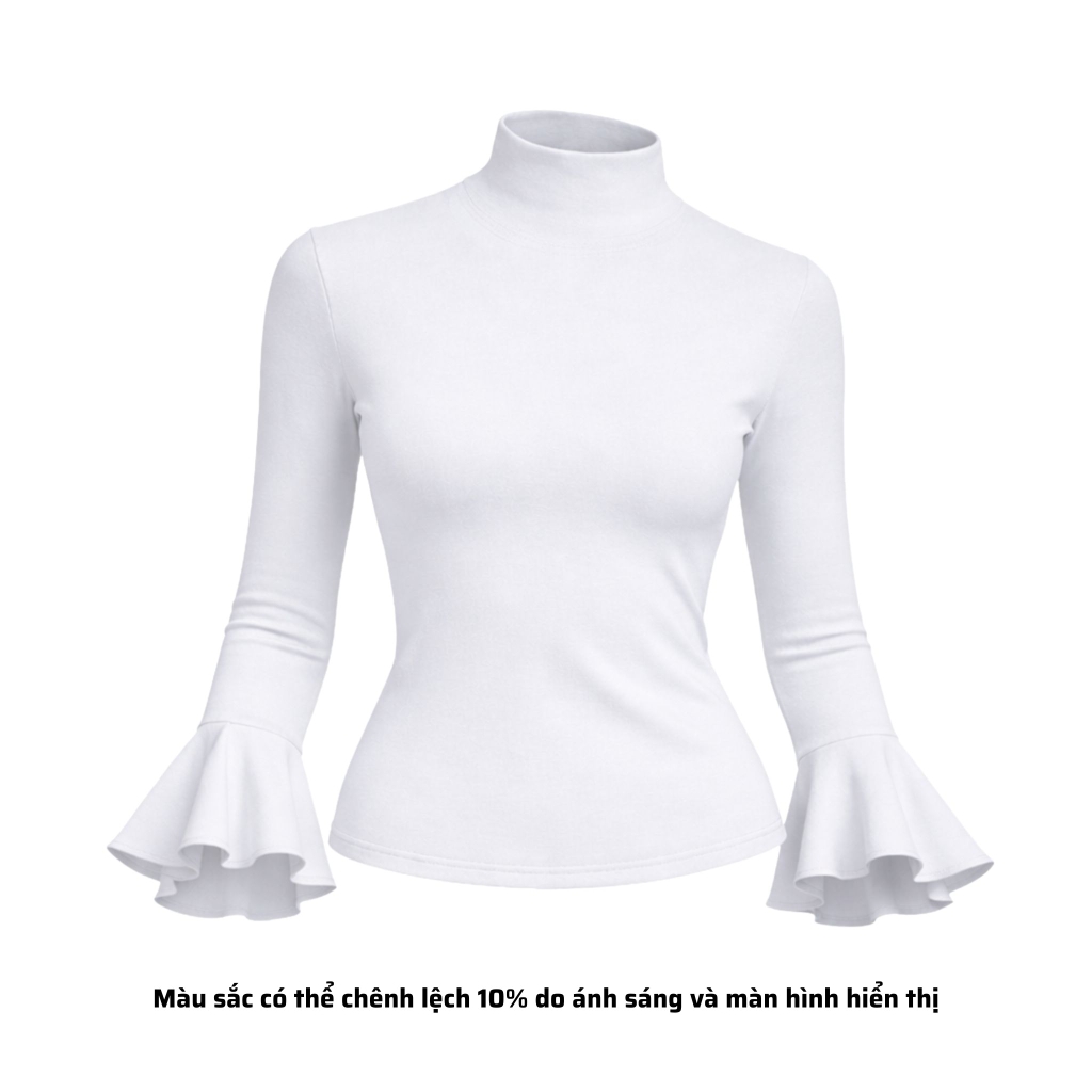A40 - Áo Cổ Trụ Dài Tay Loe