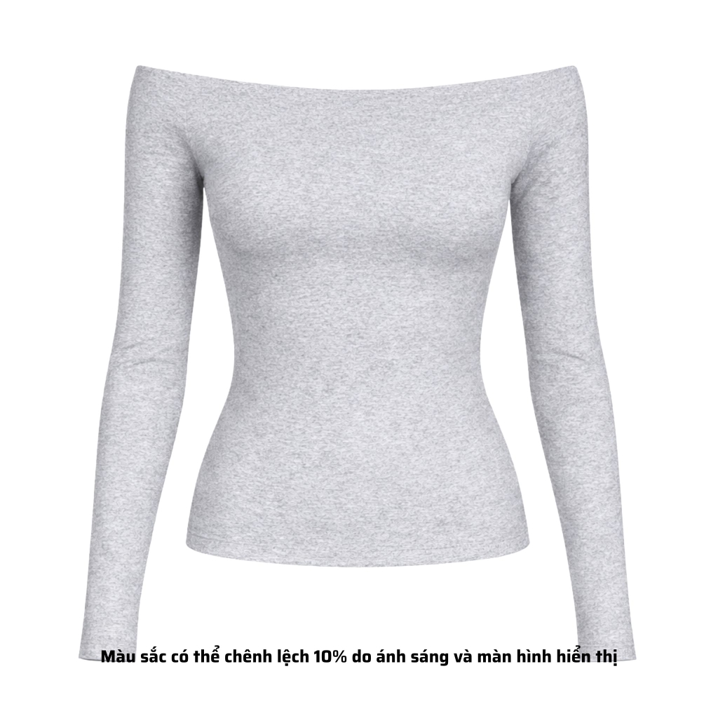 A41 - Áo Bẹt Vai Trễ Vai Dài Tay Form Babytee Dáng Dài