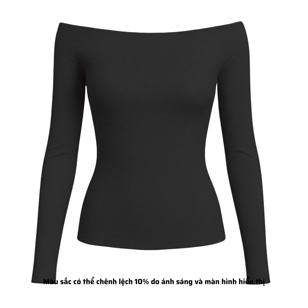 A41 - Áo Bẹt Vai Trễ Vai Dài Tay Form Babytee Dáng Dài