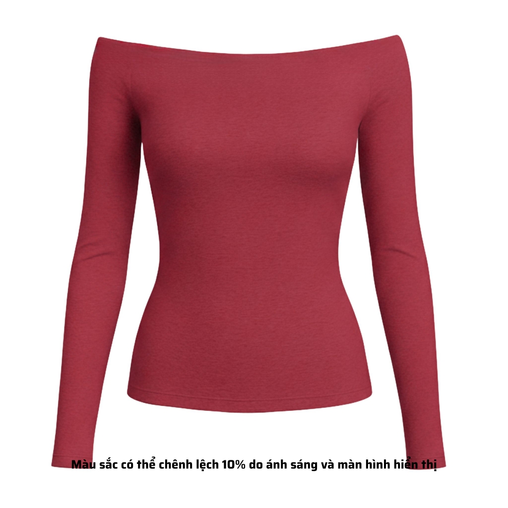 A41 - Áo Bẹt Vai Trễ Vai Dài Tay Form Babytee Dáng Dài