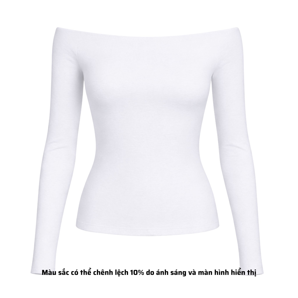 A41 - Áo Bẹt Vai Trễ Vai Dài Tay Form Babytee Dáng Dài