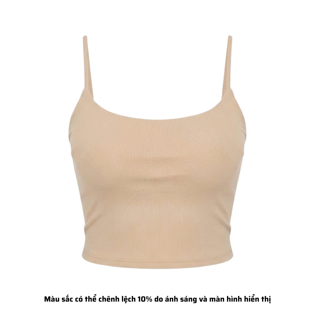A4 - Áo 2 Dây Croptop Thun Borip Co Giãn 4 Chiều