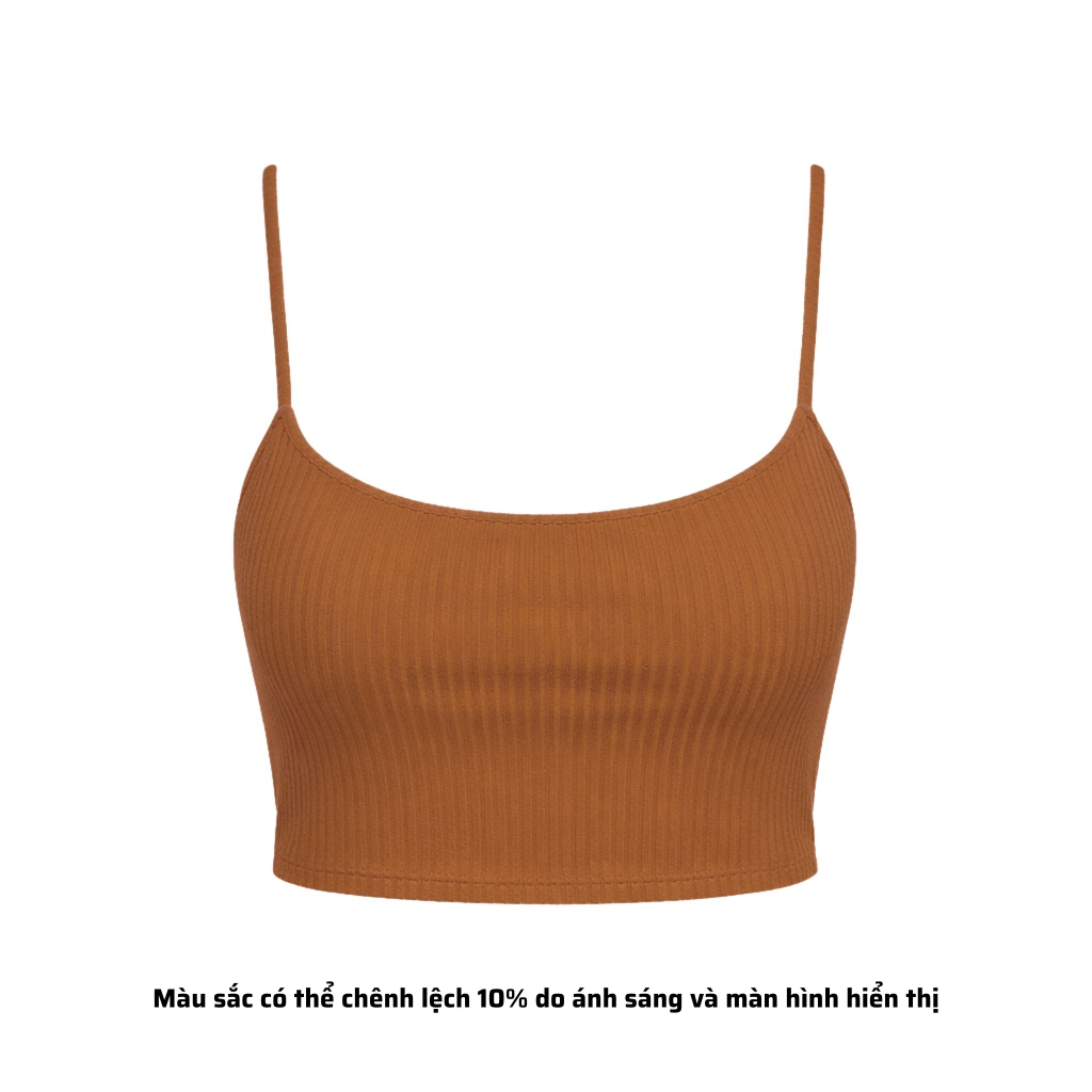 AD - Áo Croptop 2 Dây Thun Gân Có Đệm Mút