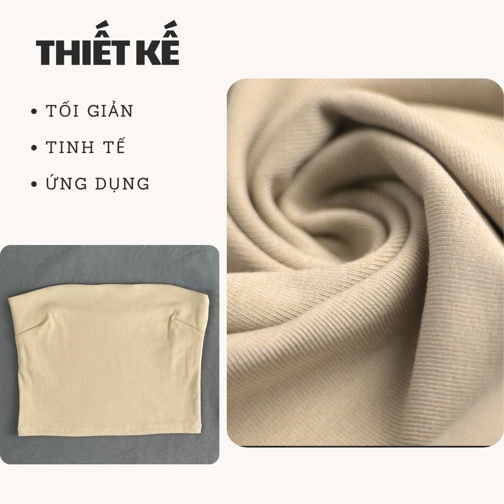 A5 - Áo Ống, Quây Cúp Ngực Croptop Nữ 2 Lớp Thun Borip