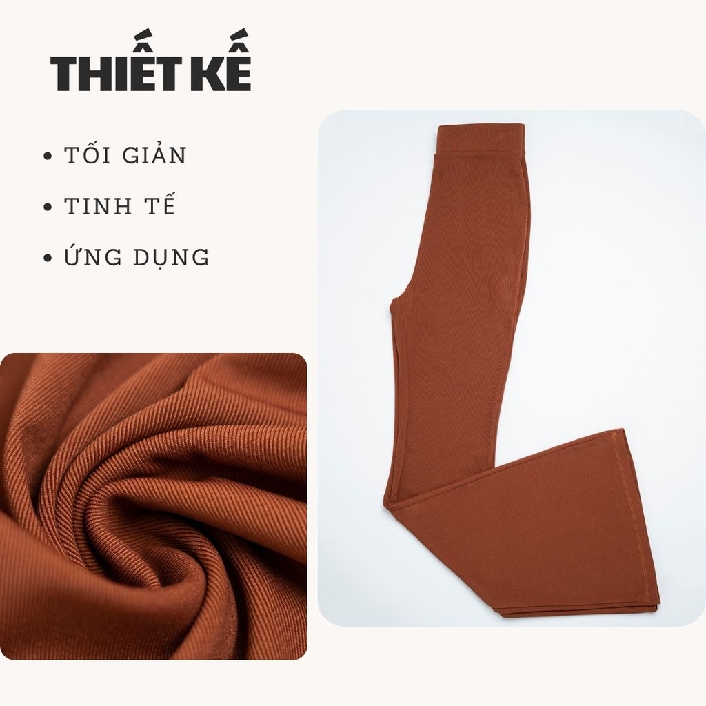 TG - Quần Ống Loe Thun Sọc Tăm Nhỏ