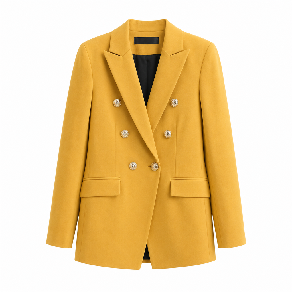 BL - Áo Blazer 6 Nút Đồng Thun Cotton Lạnh Nữ Jacket