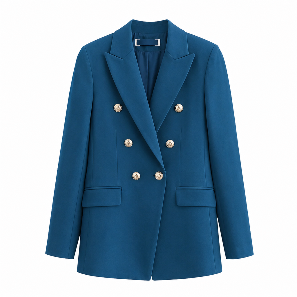 BL - Áo Blazer 6 Nút Đồng Thun Cotton Lạnh Nữ Jacket