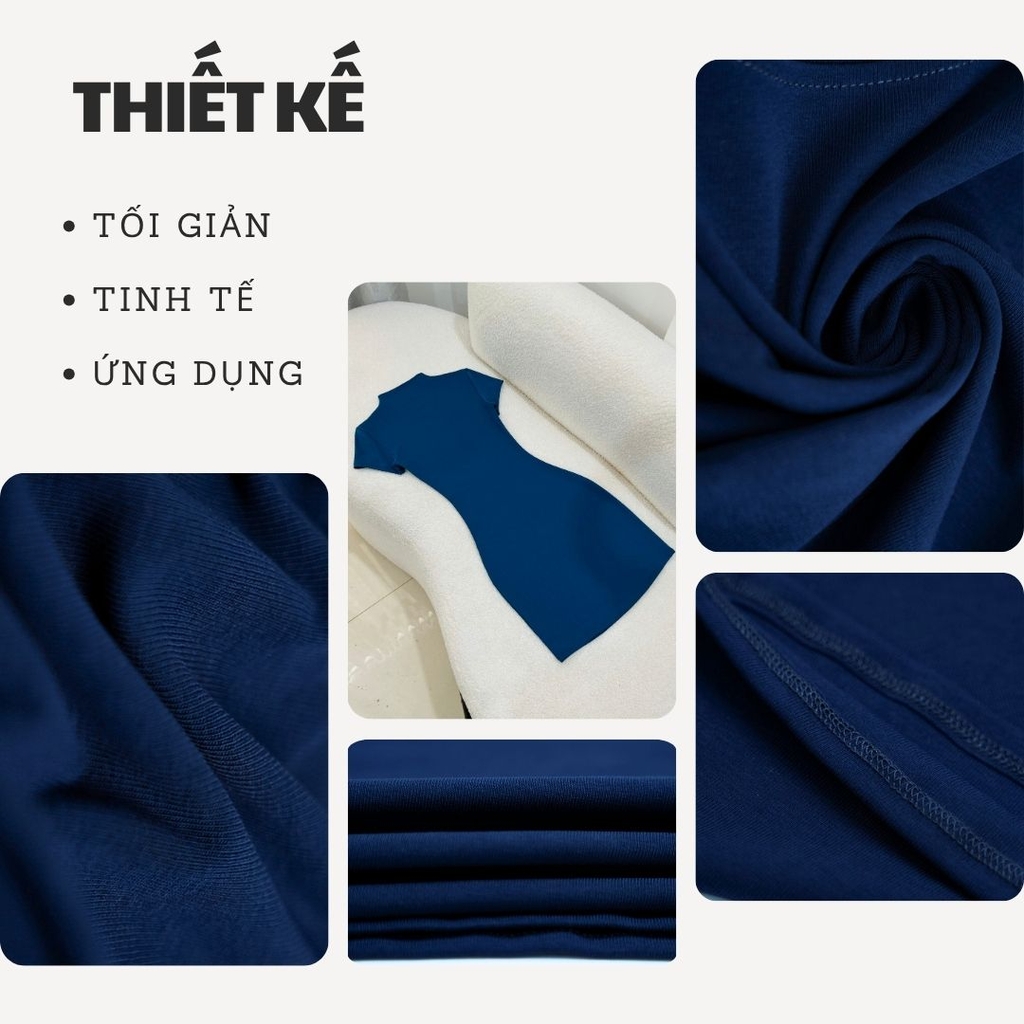 DN14 - Đầm Dáng Ngắn Cổ Trụ Tay Con 82cm-89cm