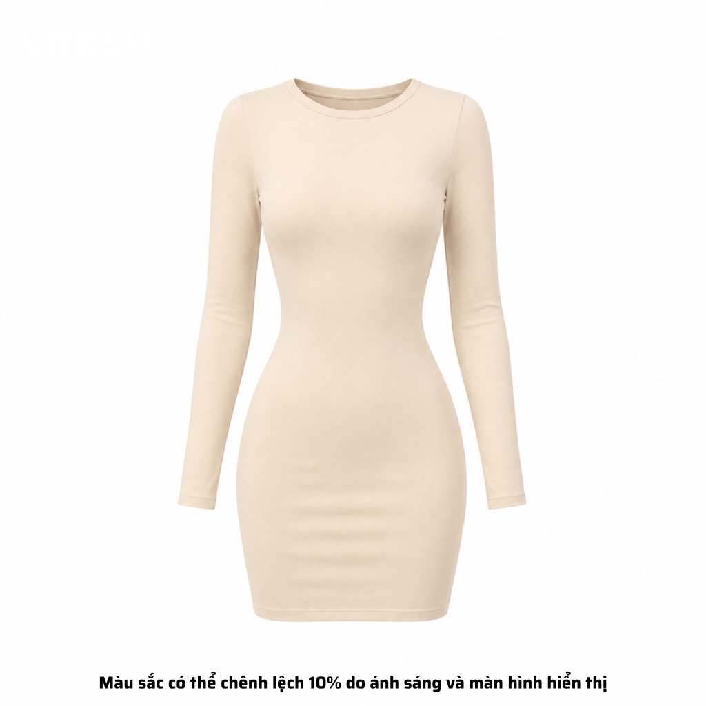 DN2 - Đầm BodyTay Dài Thun Borip 84cm