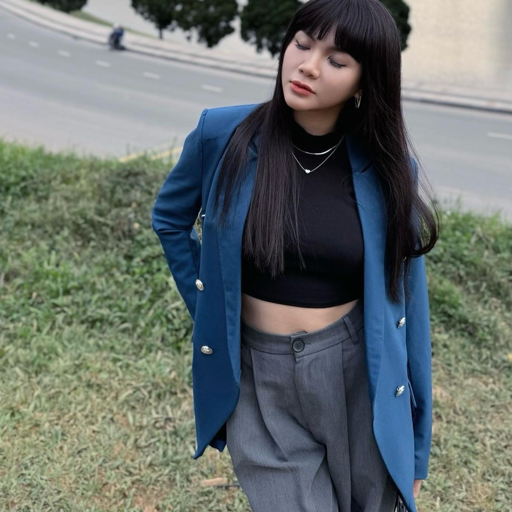BL - Áo Blazer 6 Nút Đồng Thun Cotton Lạnh Nữ Jacket