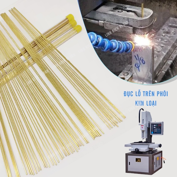 Que đồng điện cực EDM Ø2.0mm 400mm 50Pcs Cánh Chim giá tốt | Vĩ Văn