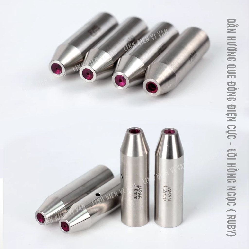 Đầu dẫn hướng que đồng Ø2.0mm, thân dài 25/42mm lõi Ruby và Ceramic | Vĩ Văn