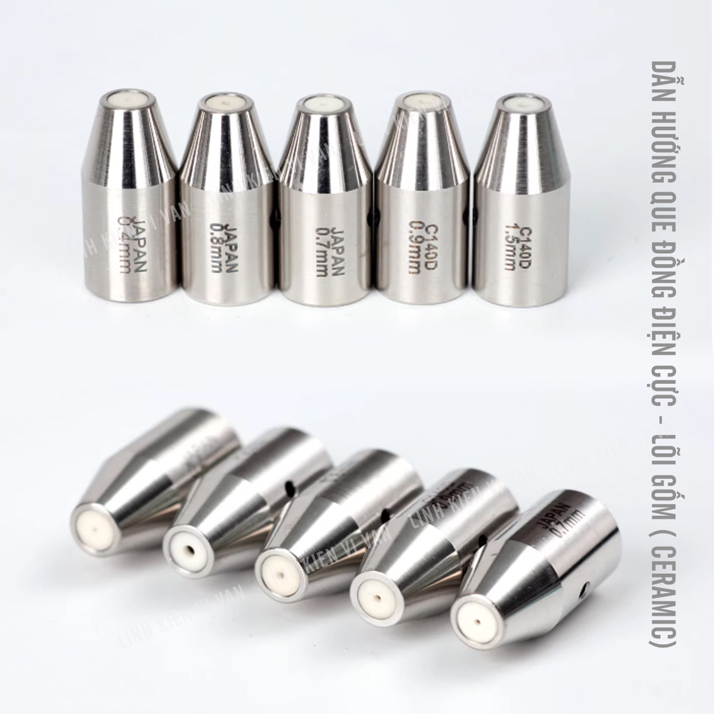 Đầu dẫn hướng que đồng Ø0.4mm, thân dài 25/42mm lõi Ruby và Ceramic | Vĩ Văn