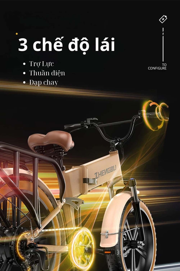 Ba chế độ lái  của xe đạp trợ lực điện Zhengbu H3
