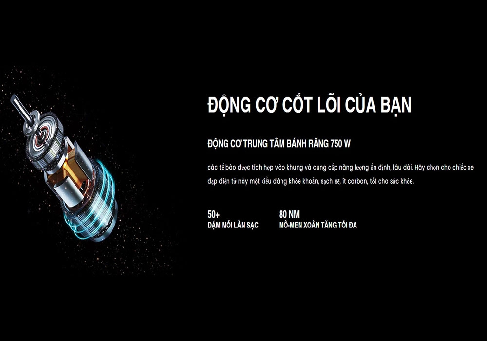 Động cơ mạnh mẽ 750W của Engwe EP2 Pro