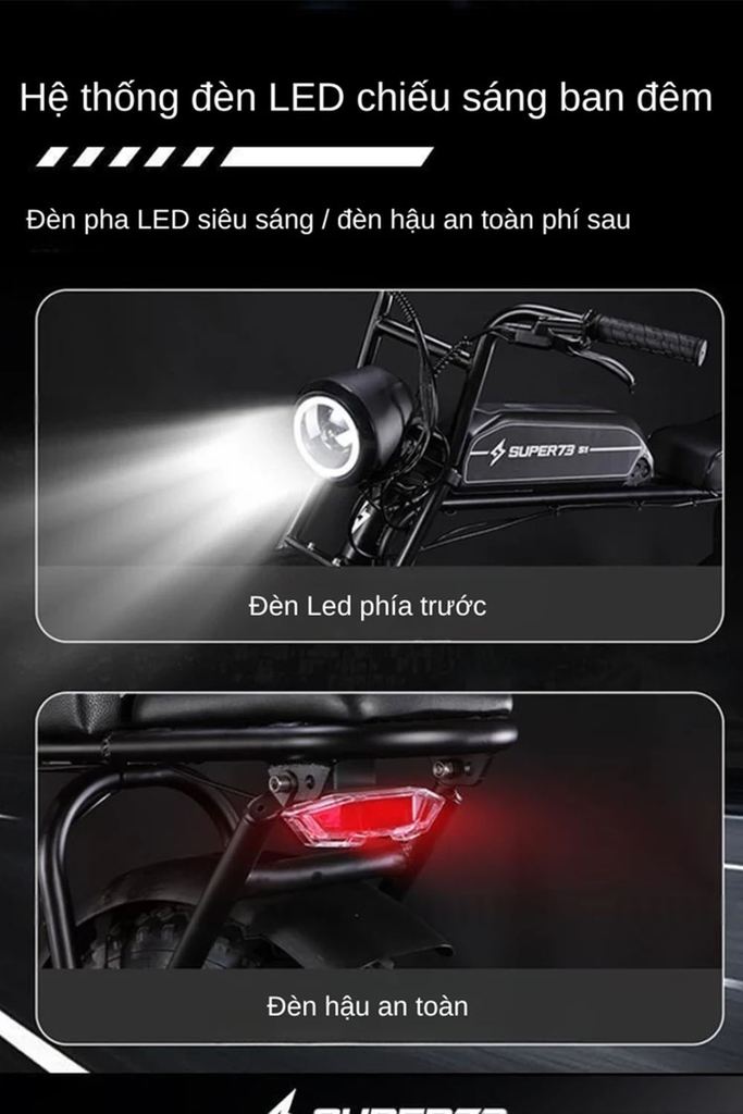 Hệ thống đèn LED công suất cao của Super 73