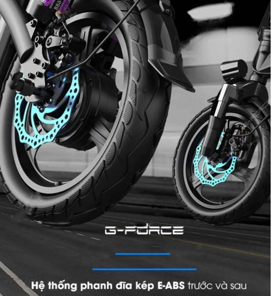 Trang bị phanh đĩa kép tích hợp E-ABS