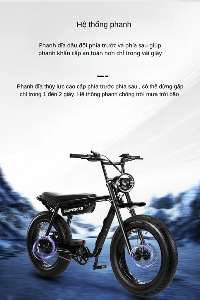 Hệ thống phanh của Xe Đạp Trợ Lực Điện Super 73