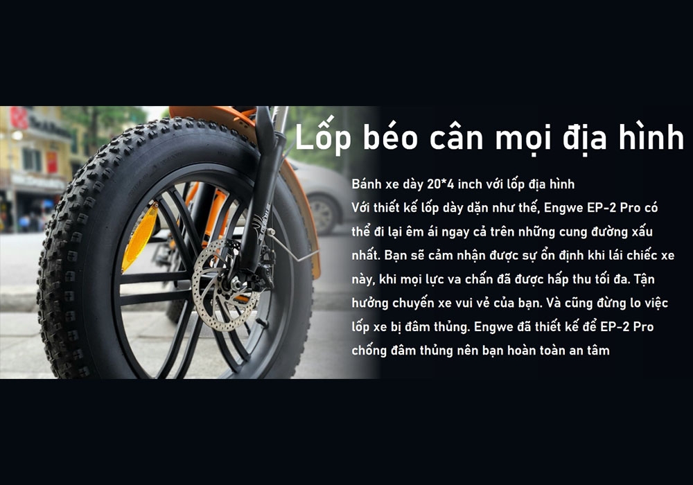 Lốp xe béo 20x4.0 inch của Engwe EP2 Pro