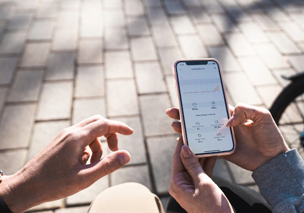 Màn hình tích hợp với app Ebike