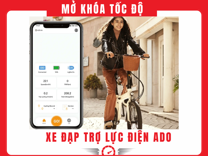 Mở khóa tốc độ xe đạp trợ lực điện ADO