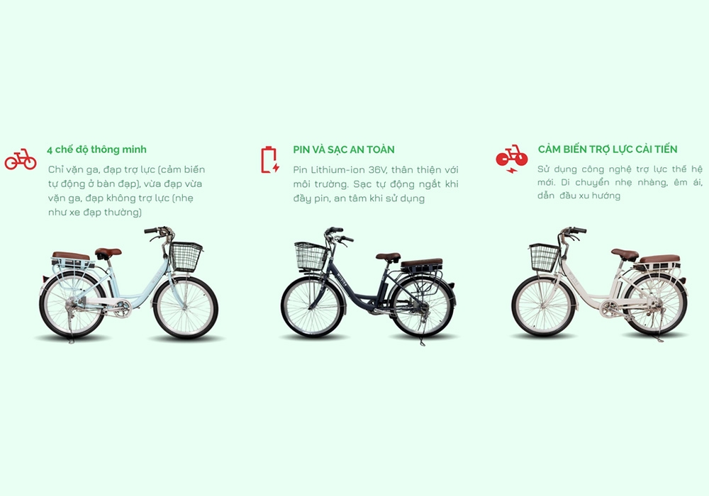 Các đặc điểm của xe đạp trợ lực điện WiiBike Mira