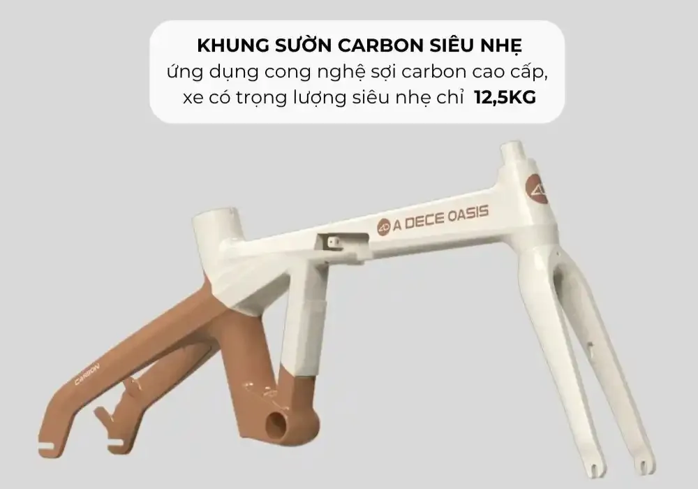 Khung Carbon nhẹ vượt trội