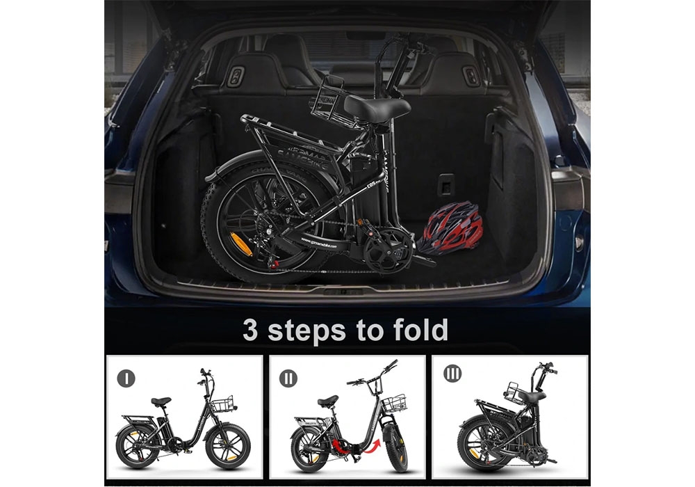 Thiết kế gấp gọn linh hoạt của Samebike C05 Pro