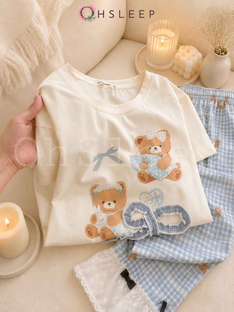 Tnqd cotton gấu Xanh