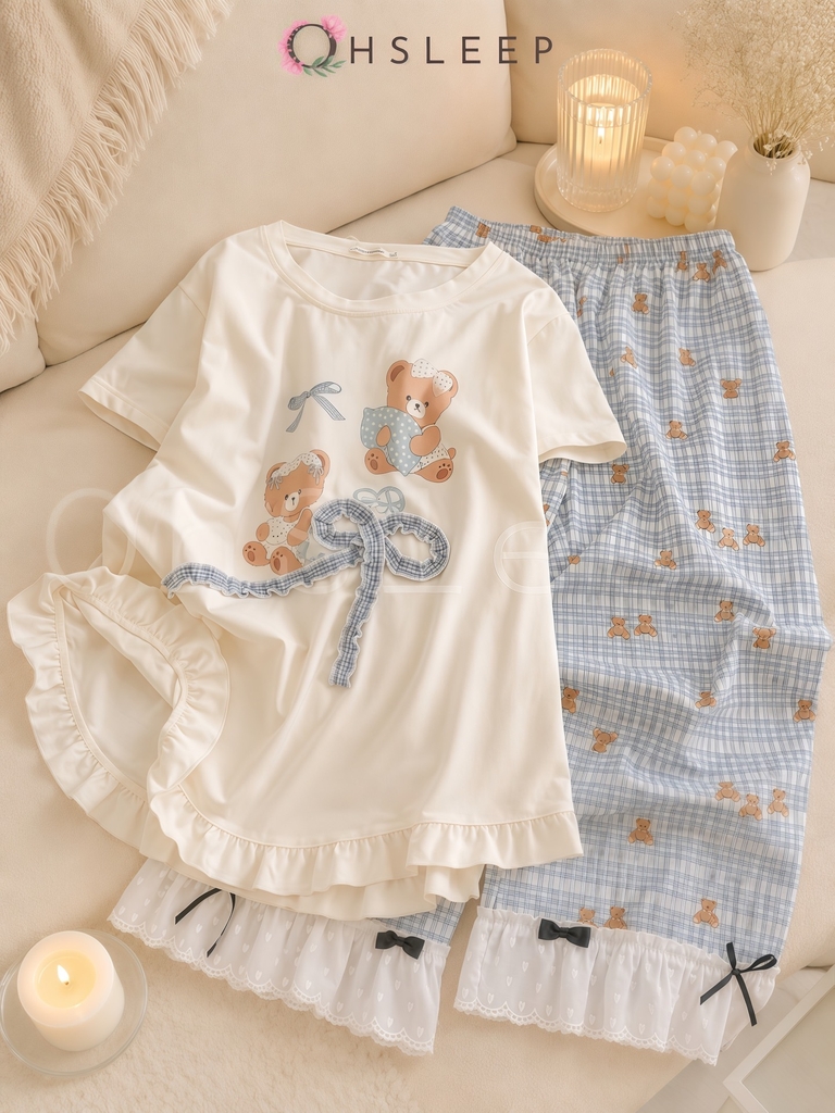 Tnqd cotton gấu Xanh