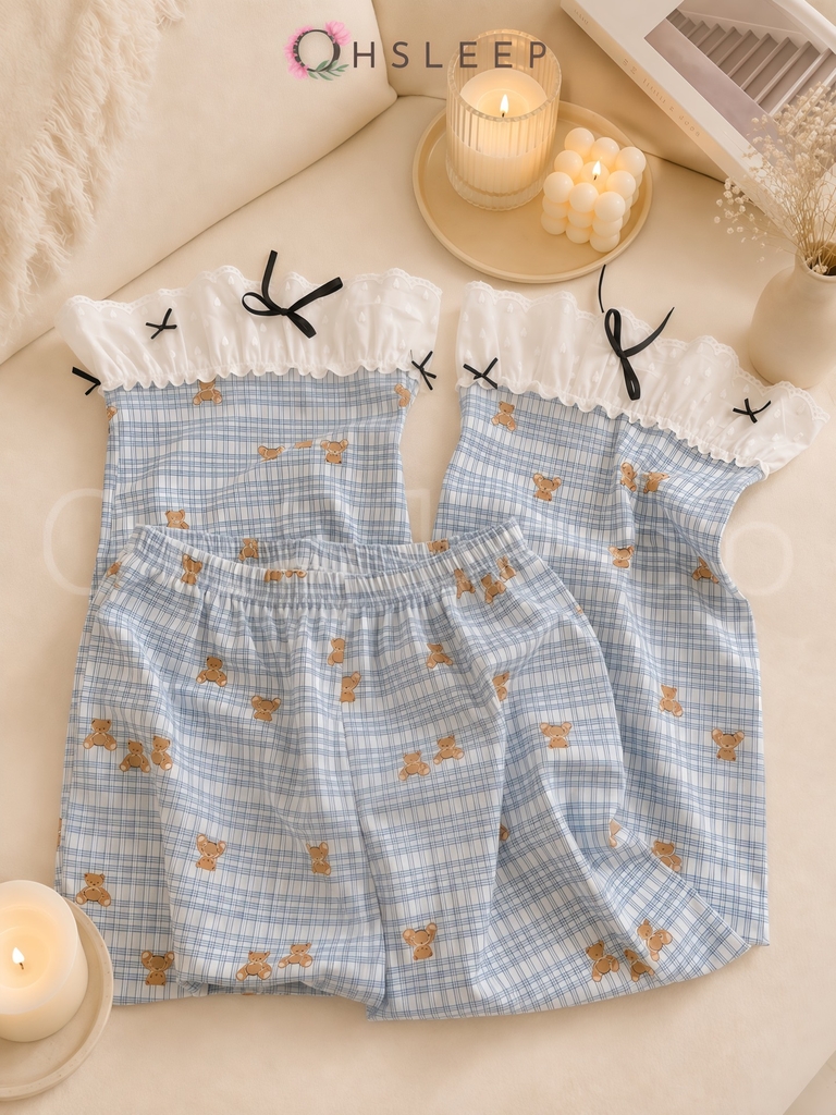 Tnqd cotton gấu Xanh