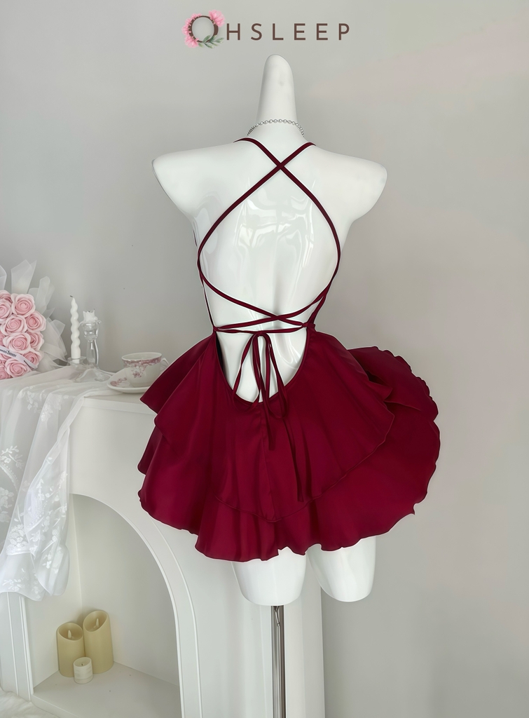 Váy 2D cột chéo lưng 3